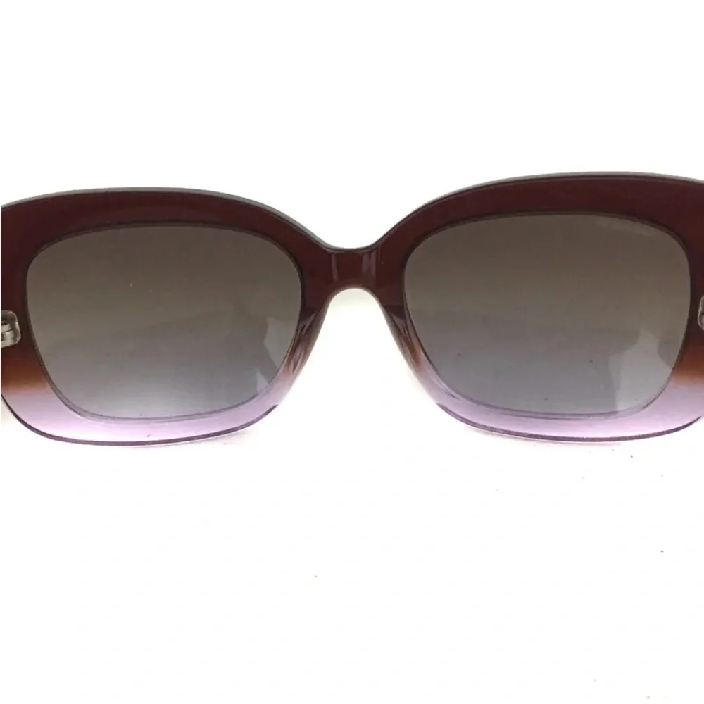 Prada Burgundy Purple Scroll Temple Sunglasses